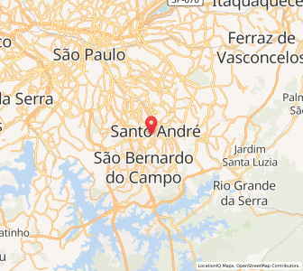 Map of Santo André, São Paulo