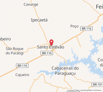 Map of Santo Estêvão, Bahia