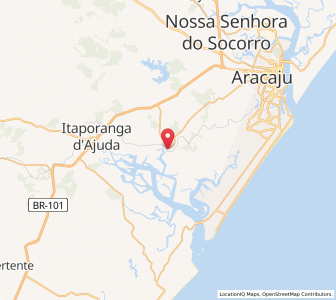Map of São Cristóvão, Sergipe