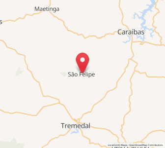 Map of São Felipe, Bahia