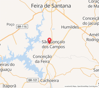 Map of São Gonçalo dos Campos, Bahia