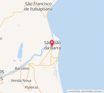 Map of São João da Barra, Rio de Janeiro
