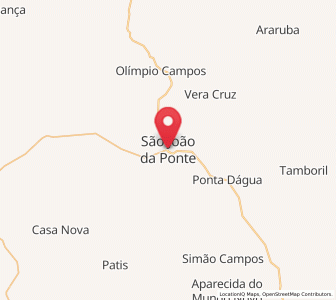 Map of São João da Ponte, Minas Gerais