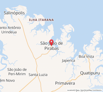 Map of São João de Pirabas, Pará