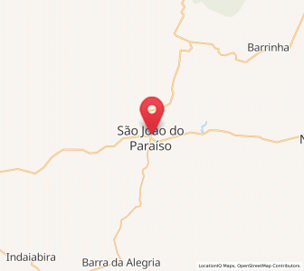 Map of São João do Paraíso, Minas Gerais
