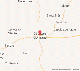 Map of São Luiz Gonzaga, Rio Grande do Sul
