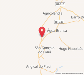 Map of São Pedro do Piauí, Piauí