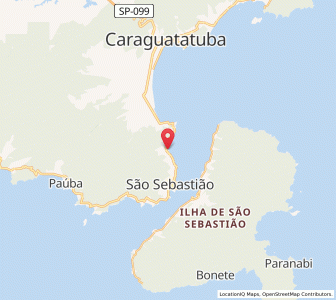 Map of São Sebastião, São Paulo