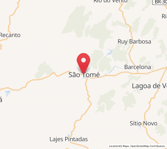 Map of São Tomé, Rio Grande do Norte