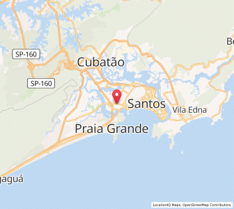 Map of São Vicente, São Paulo