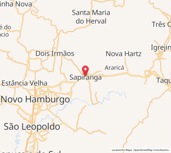 Map of Sapiranga, Rio Grande do Sul