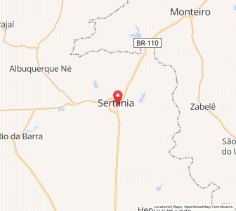 Map of Sertânia, Pernambuco