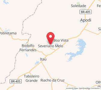 Map of Severiano Melo, Rio Grande do Norte