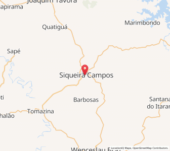 Map of Siqueira Campos, Paraná