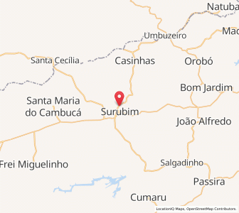 Map of Surubim, Pernambuco