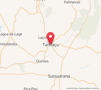 Map of Tanhaçu, Bahia