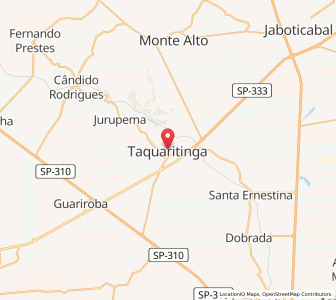 Map of Taquaritinga, São Paulo