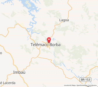 Map of Telêmaco Borba, Paraná
