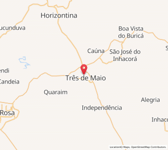 Map of Três de Maio, Rio Grande do Sul