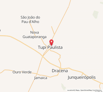 Map of Tupi Paulista, São Paulo
