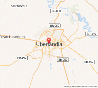 Map of Uberlândia, Minas Gerais