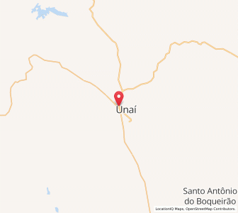 Map of Unaí, Minas Gerais