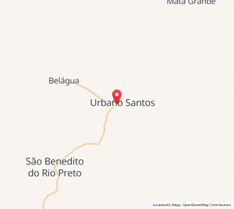 Map of Urbano Santos, Maranhão
