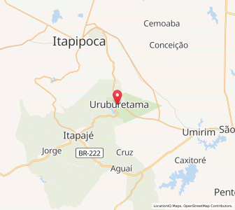 Map of Uruburetama, Ceará