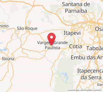 Map of Vargem Grande Paulista, São Paulo