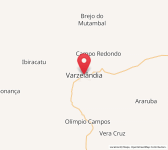 Map of Varzelândia, Minas Gerais