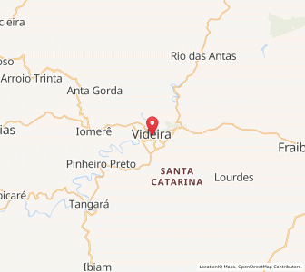 Map of Videira, Santa Catarina