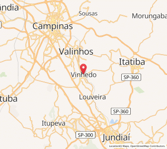 Map of Vinhedo, São Paulo