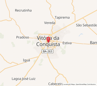 Map of Vitória da Conquista, Bahia