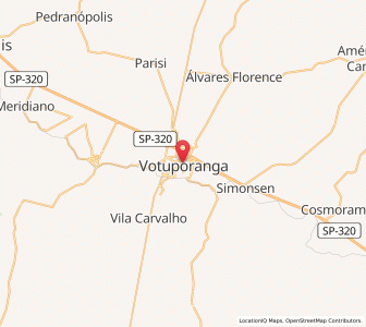 Map of Votuporanga, São Paulo