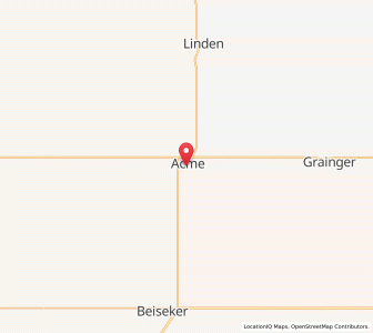 Map of Acme, AlbertaAlberta