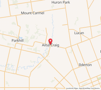 Map of Ailsa Craig, OntarioOntario