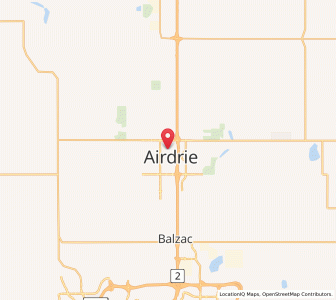 Map of Airdrie, AlbertaAlberta