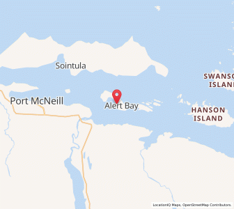 Map of Alert Bay, British ColumbiaBritish Columbia