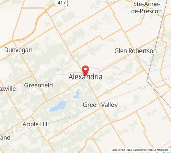 Map of Alexandria, OntarioOntario
