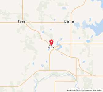 Map of Alix, AlbertaAlberta