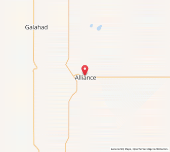 Map of Alliance, AlbertaAlberta