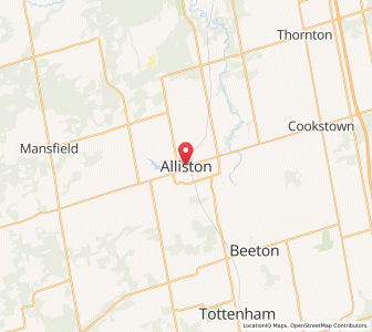 Map of Alliston, OntarioOntario