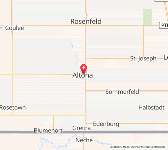 Map of Altona, ManitobaManitoba