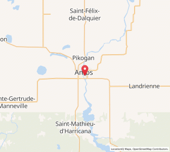 Map of Amos, QuebecQuebec