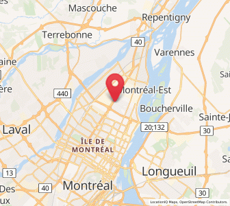 Map of Anjou, Quebec