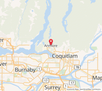 Map of Anmore, British ColumbiaBritish Columbia