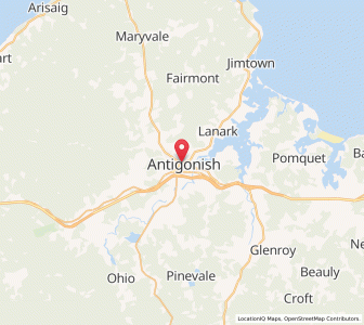 Map of Antigonish, Nova ScotiaNova Scotia