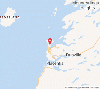 Map of Argentia, Newfoundland & LabradorNewfoundland and Labrador