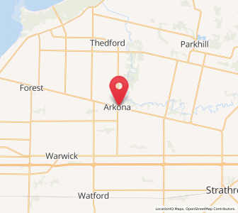 Map of Arkona, Ontario