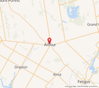 Map of Arthur, OntarioOntario